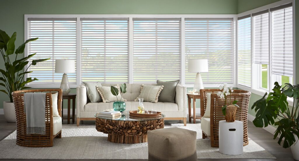 Sheer Shadings Green Wall