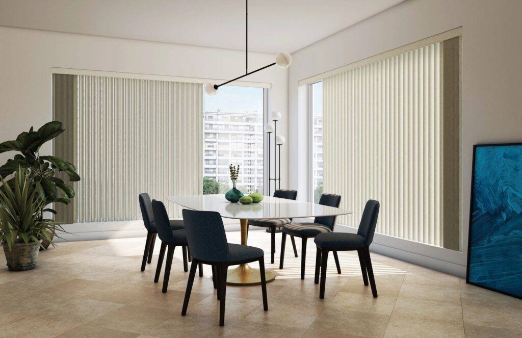 Vertical Blinds Beige Wall